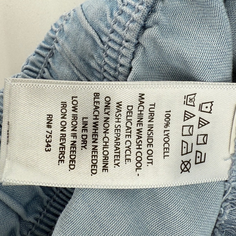 Nicole‎ Miller New York Chambray Drawstring Waist Ruffle Shorts Medium - Picture 6 of 7